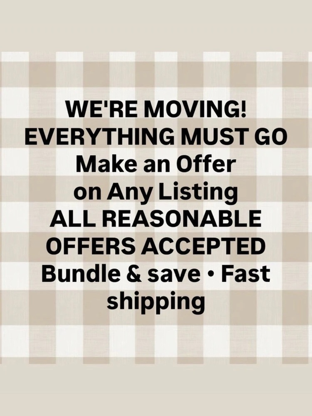 Moving Sale!